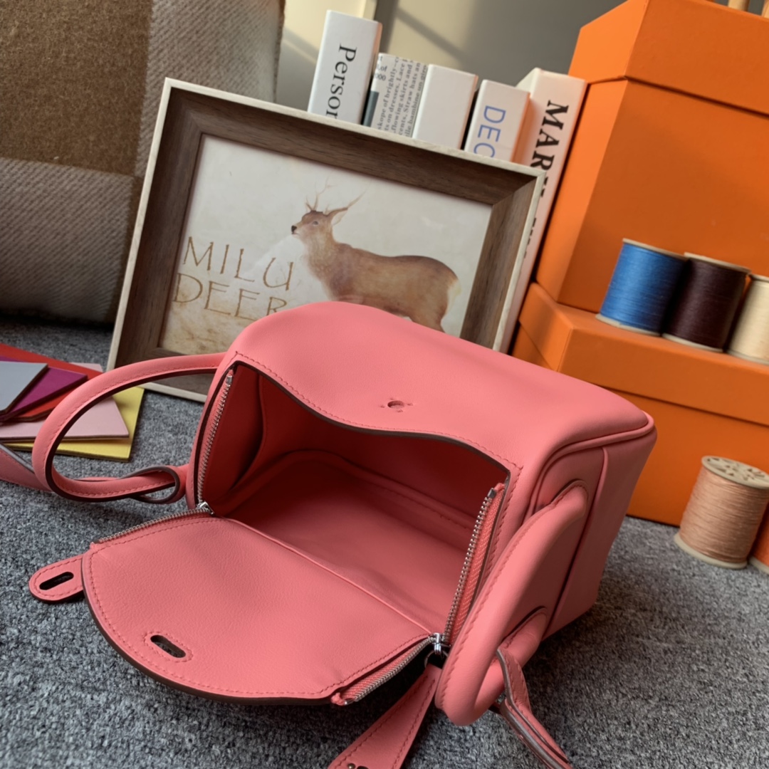 에르메스 미니 린디백 핑크 은장 스위프트